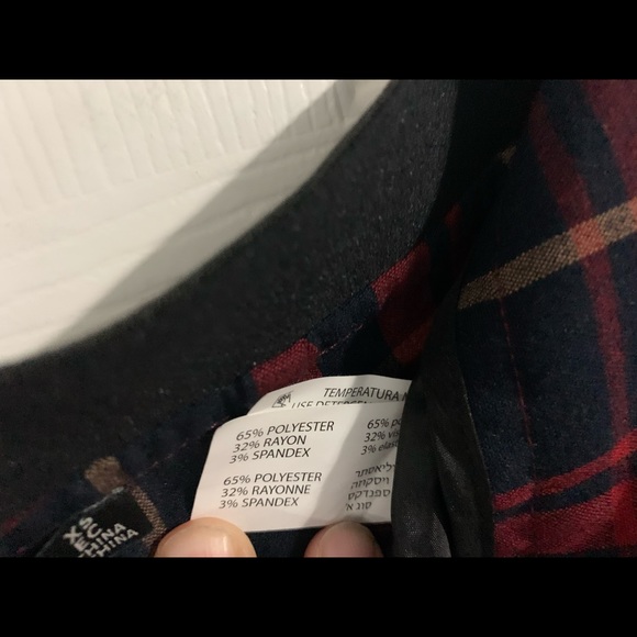 NWT Black Tape Plaid Pants XS - Picture 8 of 8